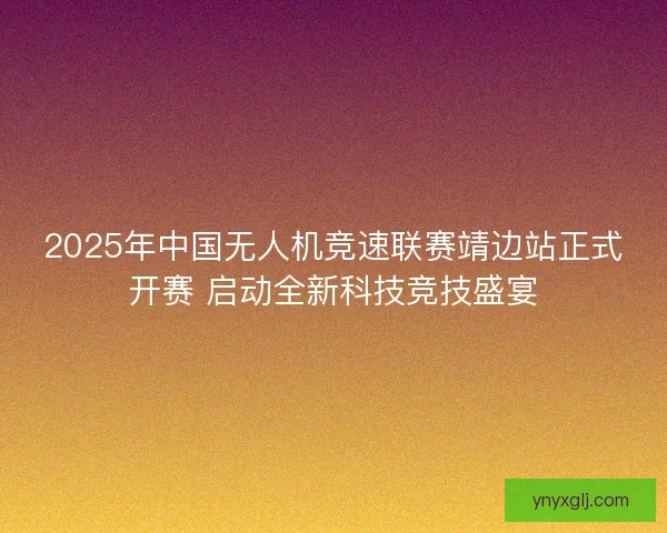 2025年中国无人机竞速联赛靖边站正式开赛 启动全新科技竞技盛宴